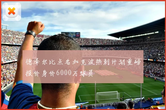 德泽尔比点名加克波热刺计划重磅报价身价6000万球员